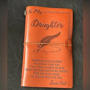 Engraved Leather Journal for Daughter